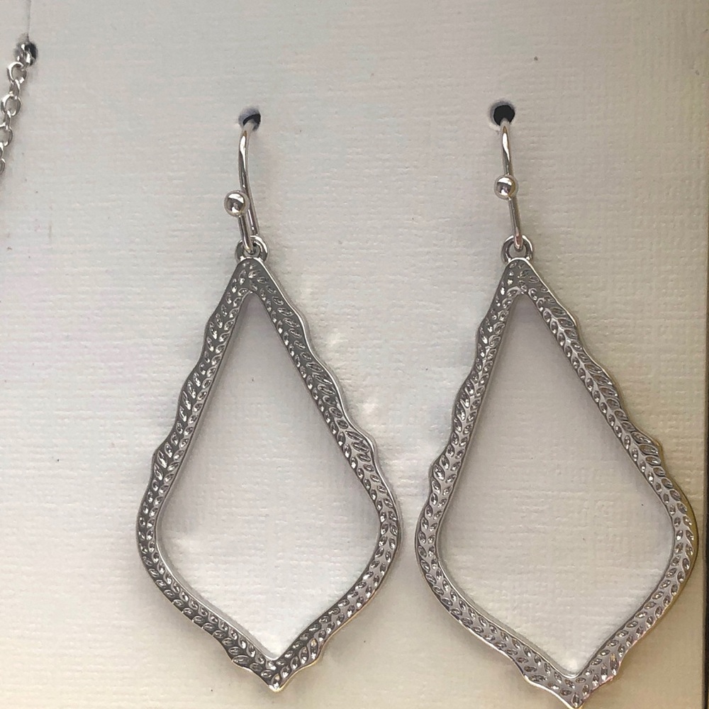 NWT Kendra Scott Limited Edition RARE Set Platinum Drusy Elisa Silver Sophias! - Picture 9 of 14